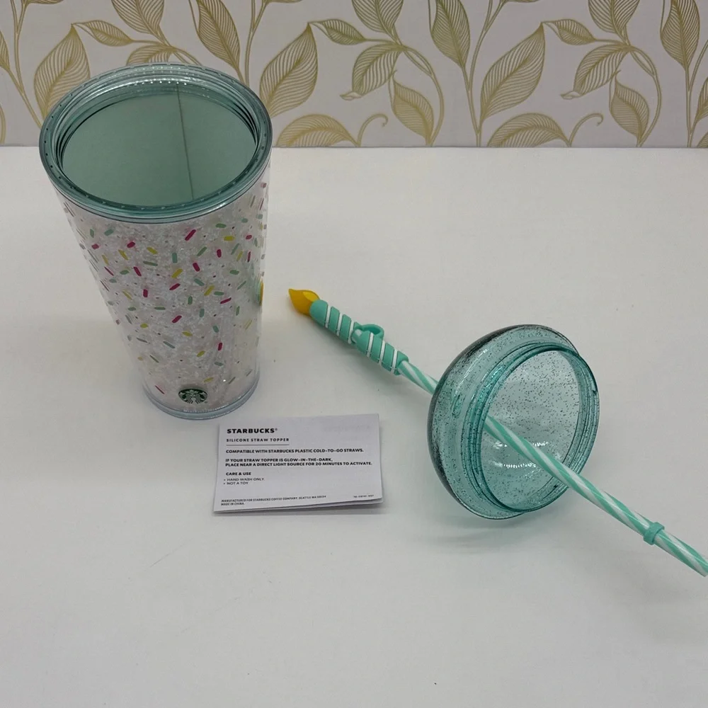 🎂 Starbucks 2025 Frappuccino Birthday Grande Cold Cup Tumbler w/ Candle NWT